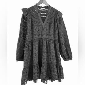 American Eagle AE77 black eyelet dress
